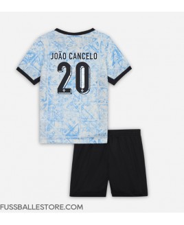 Günstige Portugal Joao Cancelo #20 Auswärts Trikotsatzt Kinder EM 2024 Kurzarm (+ Kurze Hosen)